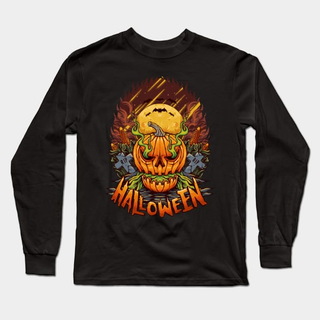 Halloween Long Sleeve T-Shirt by Arjanaproject